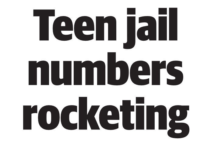 Teen jail numbers rocketing - HERALD SUN